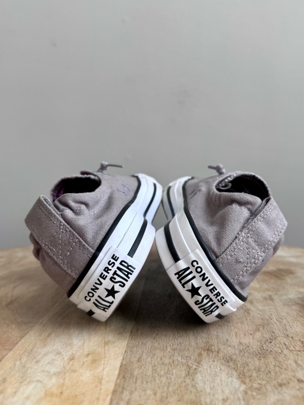 Converse Low Top Sneakers in Taupe with White Soles - Picture 7 of 11